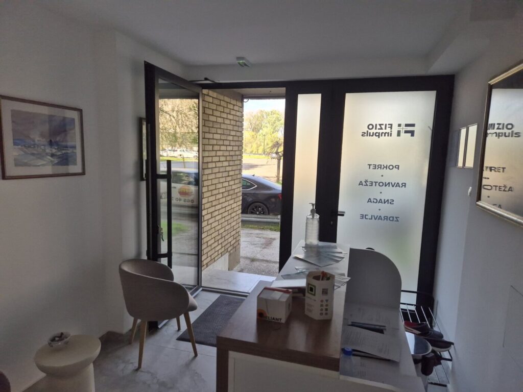 Recepcija ambulante Fizio Impuls u Pančevu